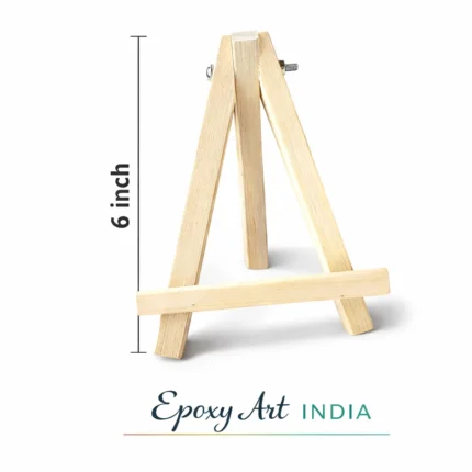 6 Inches Wooden Easel Stand for Resin Art & Display