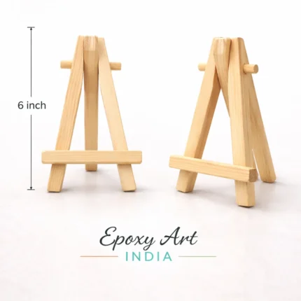 6 Inches Wooden Easel Stand for Resin Art & Display