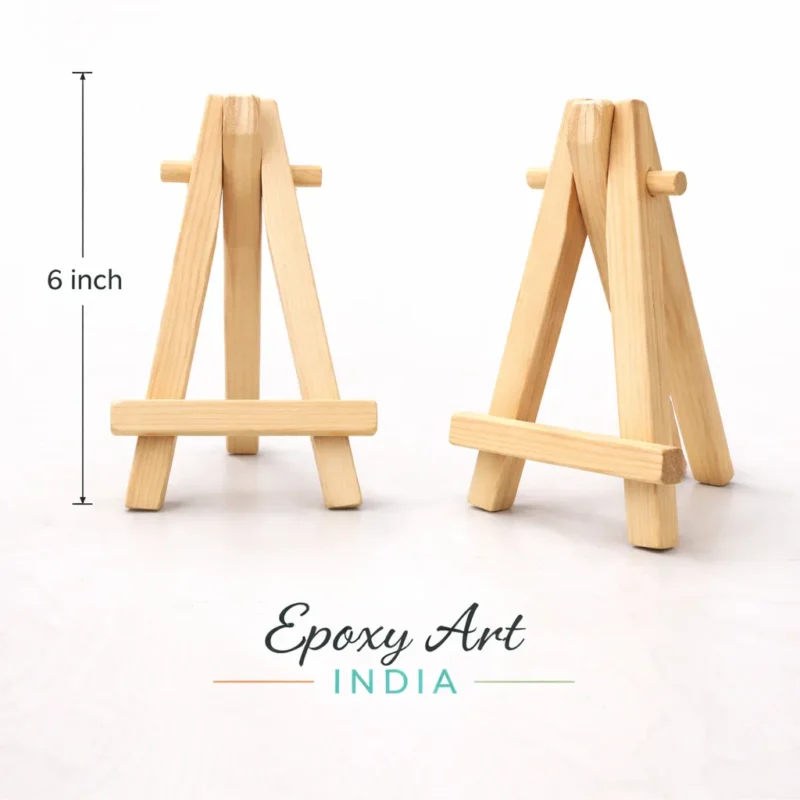 6 Inches Wooden Easel Stand for Resin Art & Display