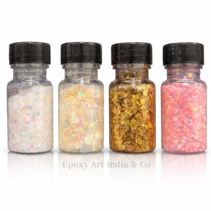 Premium Glitter Mix Set of 4 (GS-42) for Resin Art & DIY Crafts | Shimmer Decoration Pack