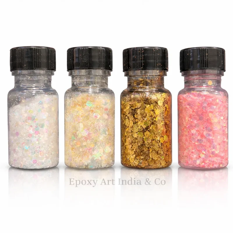 Premium Glitter Mix Set of 4 (GS-42) for Resin Art & DIY Crafts | Shimmer Decoration Pack