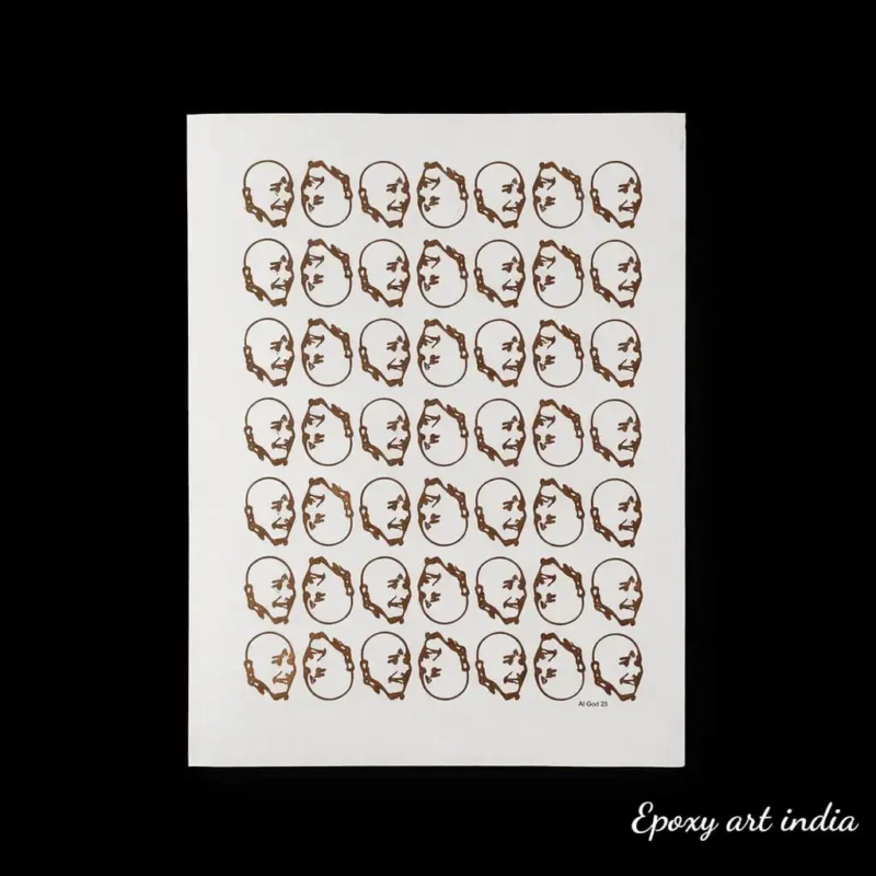 Guruji Gold Embossed Sticker Sheet for Resin Art