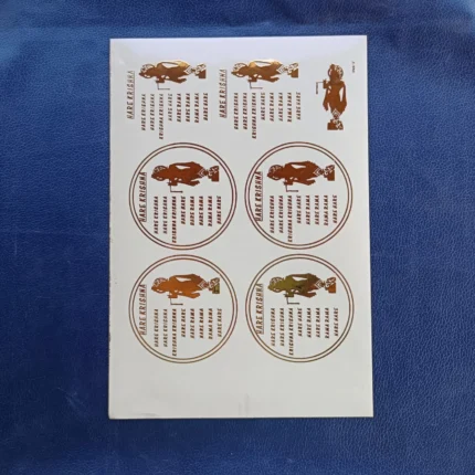 Hare Ram Hare Krishna Mantra 2 Gold Embossed Sticker Sheet for Resin Art