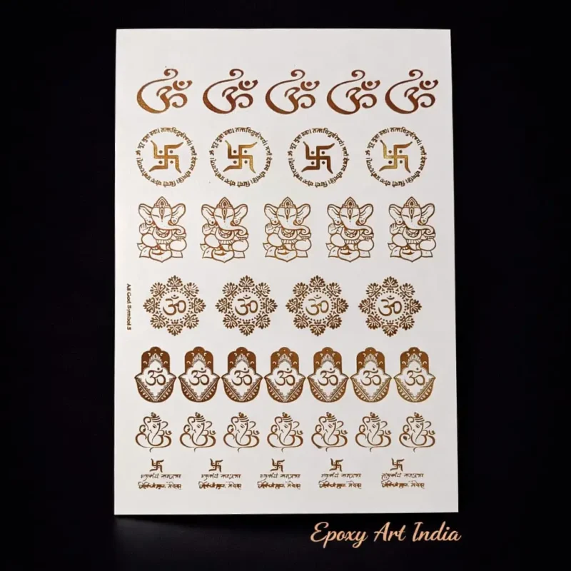 Diwali Special Sign Embossed Sticker Sheet