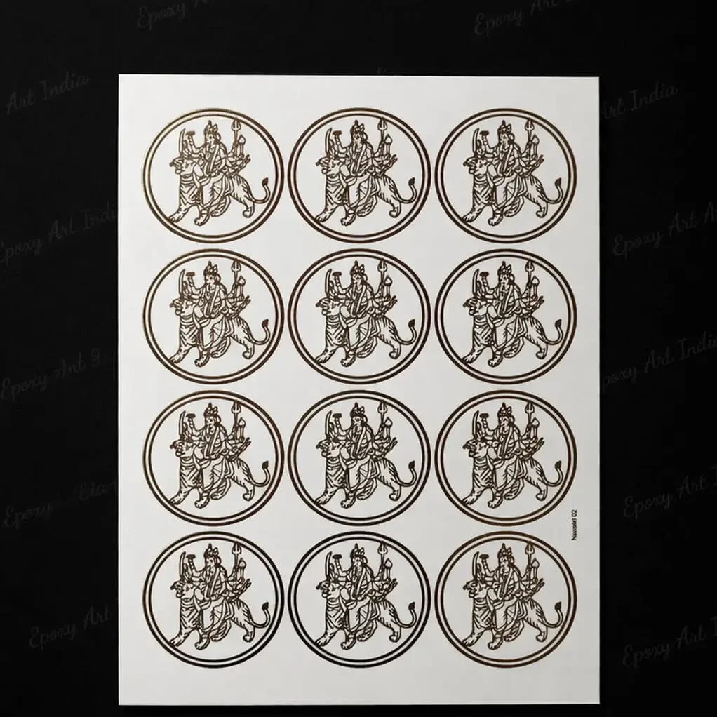Ambamataji Embossed Gold Sticker for Resin Art Ambamataji Embossed Gold Sticker for Resin Art