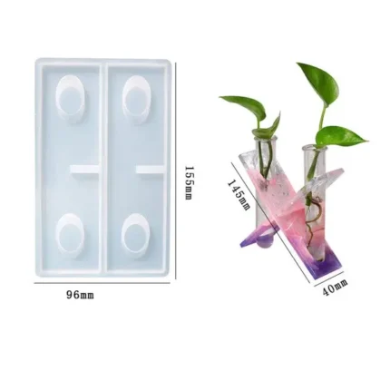 X Shaped Test Tube Planter Mould | Silicone Mold for Resin, Jesmonite & Concrete