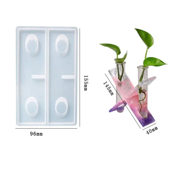 X Shaped Test Tube Planter Mould | Silicone Mold for Resin, Jesmonite & Concrete