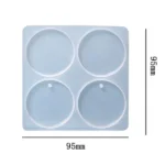 4 Cavity Round Rakhi, Lumba, Jewellery & Hair Clip Silicone Mould