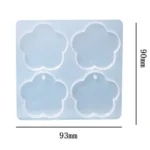 4 Cavity 5 Kali Flower Rakhi, Lumba, Jewellery & Hair Clip Silicone Mould