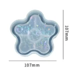 Holographic Flower Trinket & Coaster Silicone Mould for Resin Art