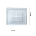 Rectangle Photo Frame & Coaster Silicone Mould with Boundary for Resin Art