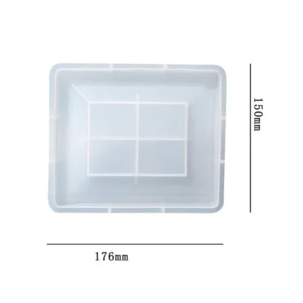 Rectangle Photo Frame & Coaster Silicone Mould with Boundary for Resin Art