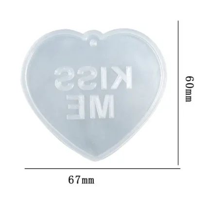 Heart Shaped “Kiss Me” Silicone Mould for Resin Art & Crafts