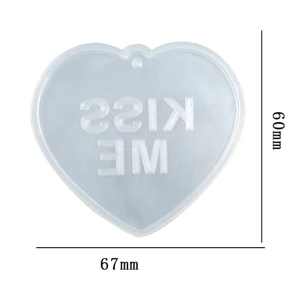 Heart Shaped “Kiss Me” Silicone Mould for Resin Art & Crafts