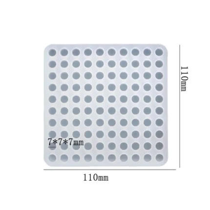 100 Cavity Round Wax Seal Beads Silicone Mould for DIY Crafts