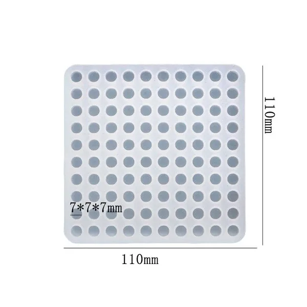 100 Cavity Round Wax Seal Beads Silicone Mould for DIY Crafts