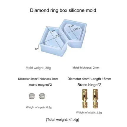 Diamond Shape Storage Box Silicone Mould for Resin Art & DIY Crafts