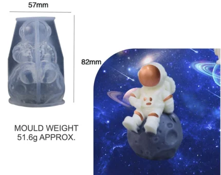 Seating Astronaut Candle Mould | Silicone Candle Mold for DIY Wax