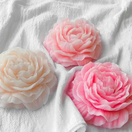 3D Peony Flower Candle Mould | Silicone Candle Mold for DIY Wax