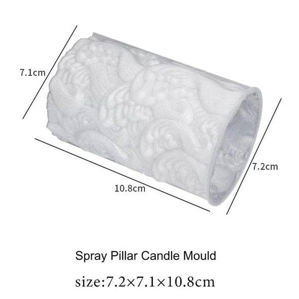 Spray Pillar Candle Mould – Textured DIY Pillar Candle Silicone Mould