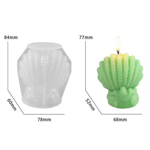 Shell Coral Candle Mould | Silicone Candle Mold for DIY Wax