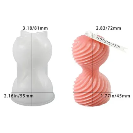 Spherical Spiral Candle Mould | Silicone Ball Twist Mold for DIY Candle Making
