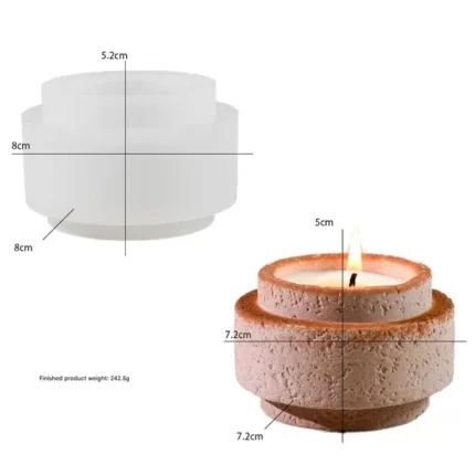 Cement Cylindrical Candle Cup Mould – DIY Concrete Candle
