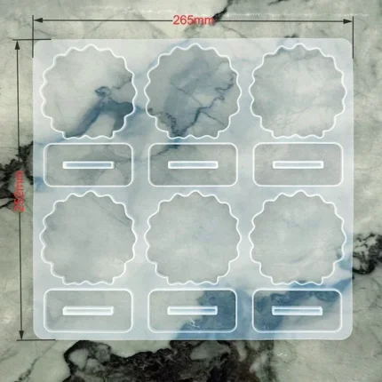 6 in 1 Agate Photo Frame Mould For Resin Art