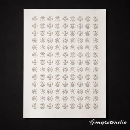 Small Designer Ganesh Ji Gold Embossed Sticker Sheet for Resin Art