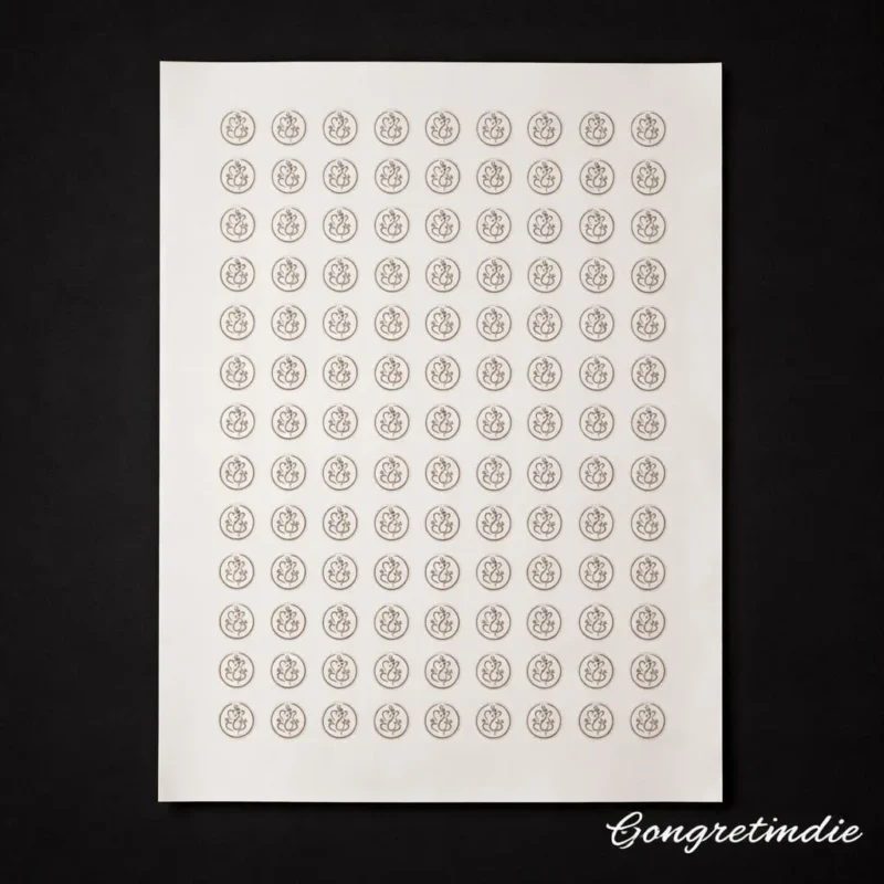 Small Designer Ganesh Ji Gold Embossed Sticker Sheet for Resin Art