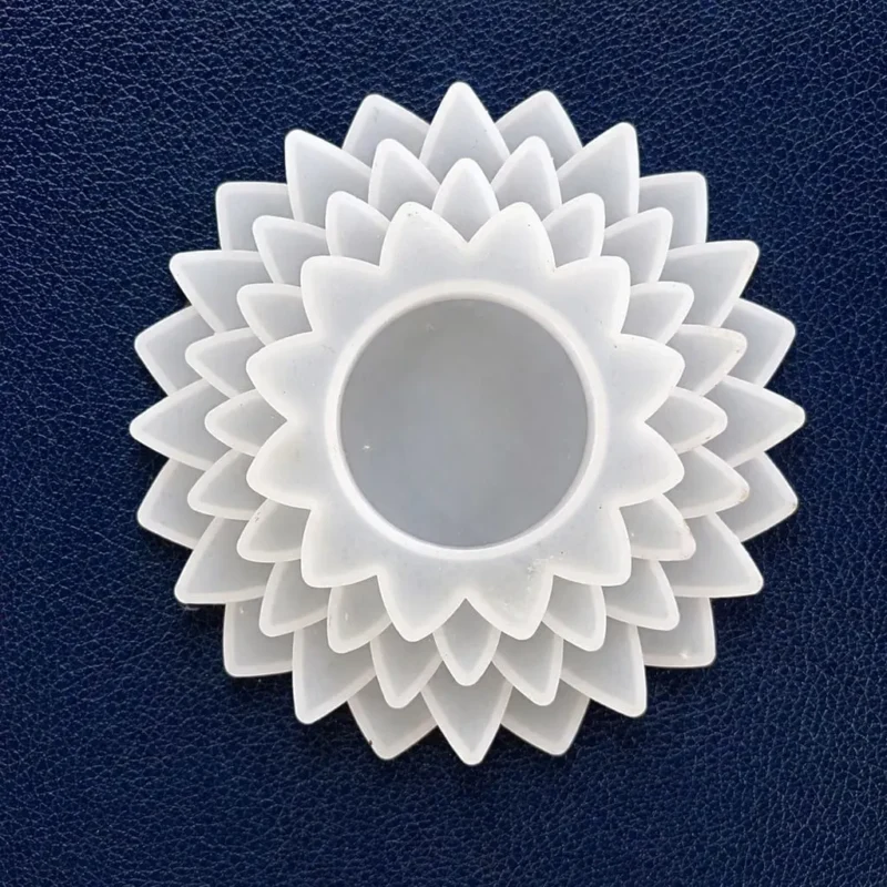 4 Step Flower Tea Light Holder Silicone Mould