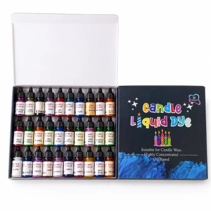 Candle Liquid Dye Colours Set of 30 – Highly Concentrated Candle Color Liquid Pigments for Wax