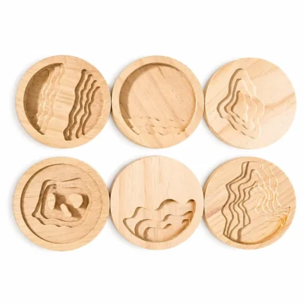 Wooden 3D Coaster for Resin Art – Smooth MDF/Wood Base for DIY Craft & Epoxy Projects