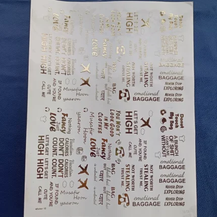 “Do Not Touch My Bag” Resin Coaster with Embossed Gold Sticker | Handmade Epoxy Art Coaster