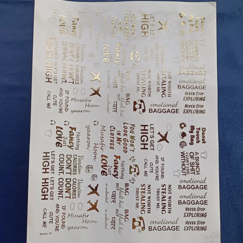 “Do Not Touch My Bag” Resin Coaster with Embossed Gold Sticker | Handmade Epoxy Art Coaster