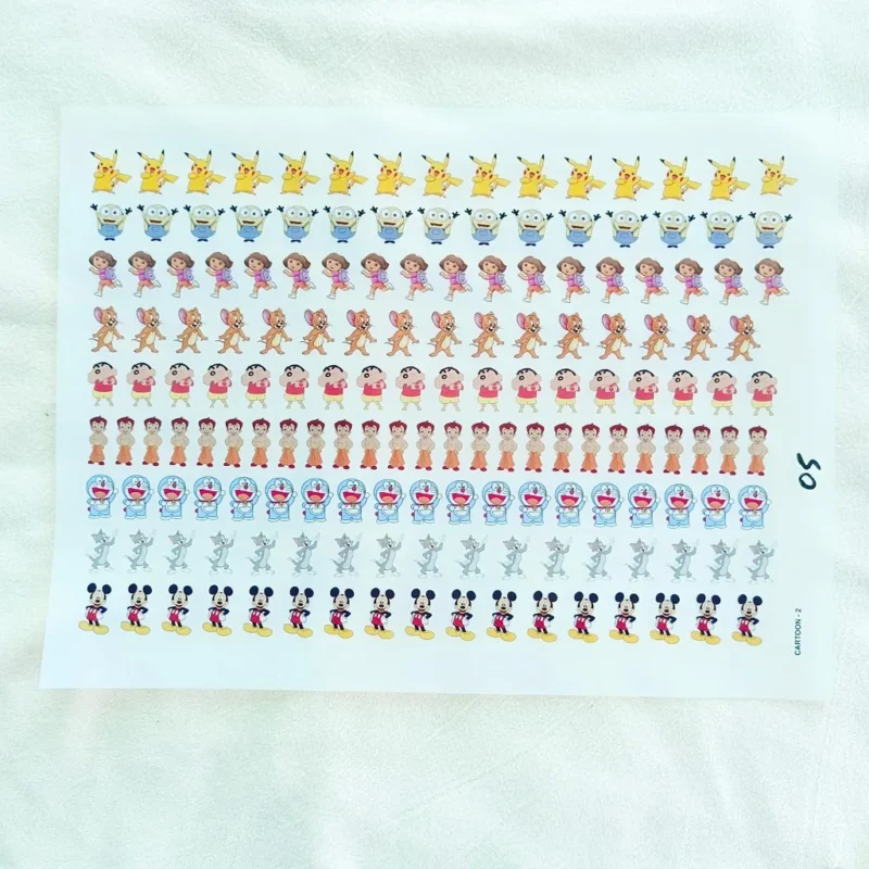 Mix Cartoon Insert Sticker Sheet for Resin Art