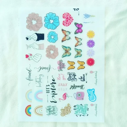 Mix Happy Birthday UV DTF Sticker Sheet for Resin Art