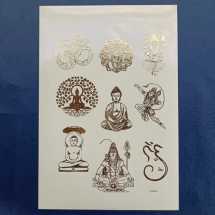 Mix God Resin Coaster with Embossed Gold Sticker | Handmade Epoxy Art Coaster