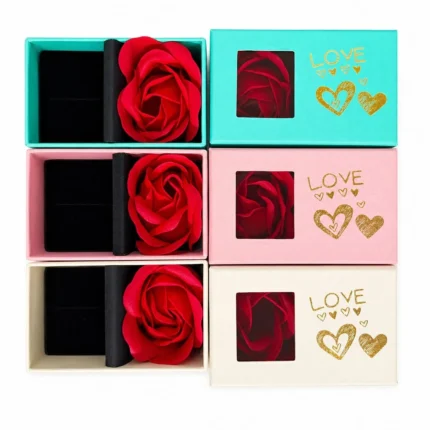 Premium Transparent Lid Gift Box with Rose Arrangement & Soft Cushion – Luxury Floral Gift Box