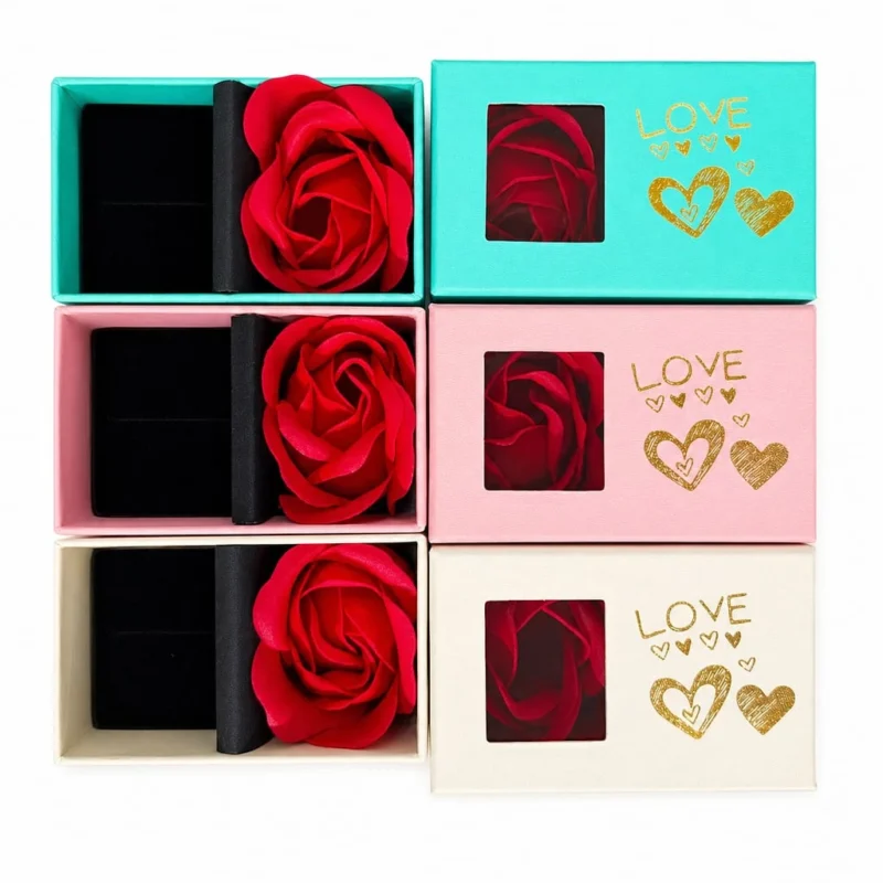 Premium Transparent Lid Gift Box with Rose Arrangement & Soft Cushion – Luxury Floral Gift Box