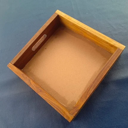 10x10 Teakwood Tray for Resin Art | Premium Handmade Wooden Tray For Resin Art