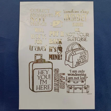 Collect Moments Travel Theme Resin Coaster with Embossed Gold Sticker | Handmade Epoxy Art Coaster |