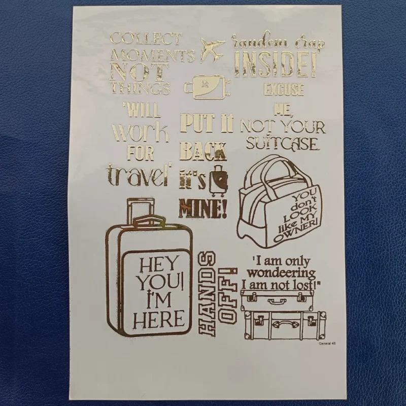 Collect Moments Travel Theme Resin Coaster with Embossed Gold Sticker | Handmade Epoxy Art Coaster |