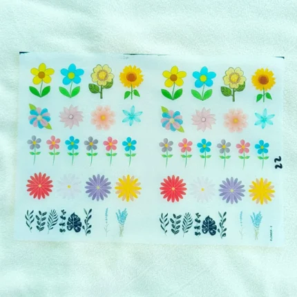 Small Flowers UV DTF Sticker Sheet for Resin Art