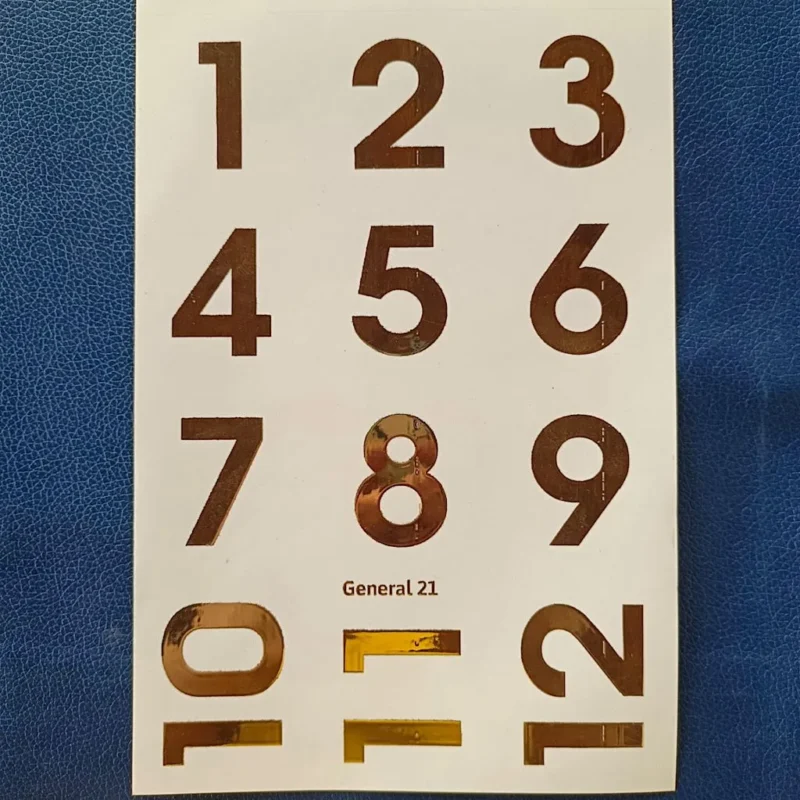 Big Numerical Gold Embossed Sticker Sheet | Large Numbers 0–9 for Resin Art, DIY Crafts