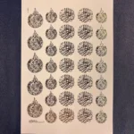 Arabic Embossed Gold Sticker Sheet – Islamic Calligraphy Foil Stickers for Resin Art