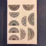 Mandala Embossed Sticker Sheet – Gold Mandala Stickers for Resin Art, DIY Craft