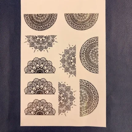 Mandala Embossed Sticker Sheet – Gold Mandala Stickers for Resin Art, DIY Craft