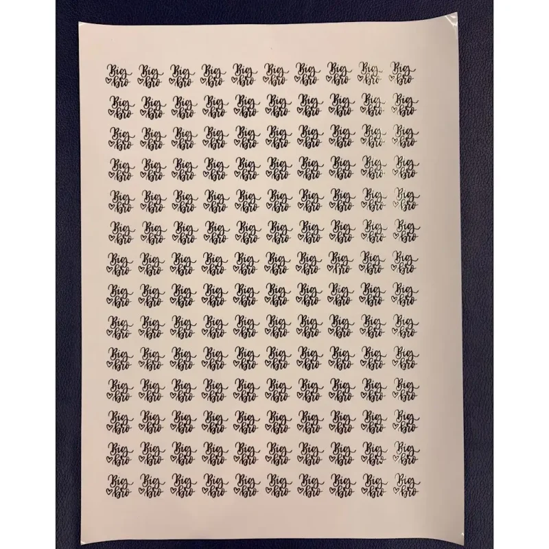 Big Bro Embossed Gold Sticker Sheet – Decorative Raksha Bandhan Stickers for Cards