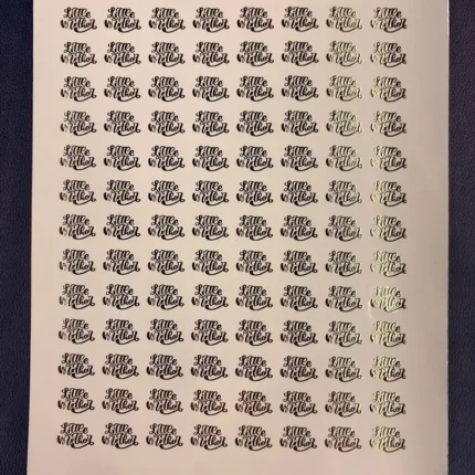 Little Brother Embossed Gold Sticker Sheet – Decorative Raksha Bandhan Stickers for Cards